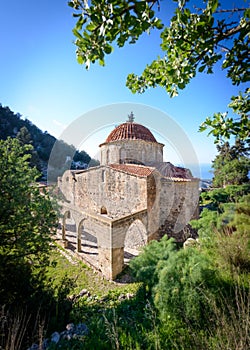 Panayia ton katharon church in the kyrenia mountains,northern cyprus photo