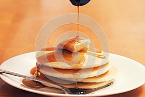 Pancake Breakfast Plate Meal photo