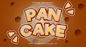 Pancake editable text effect template