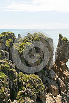 Pancake rock at Hokitika New Zealand