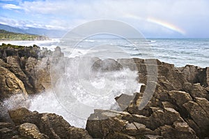 Pancake Rocks at Punakaiki, New Zealand