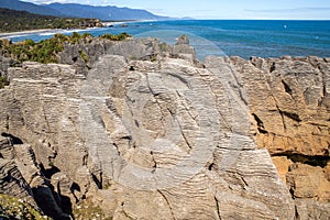 Pancake Rocks at Punakaiki on the West Coast, South Island, New Zealand