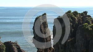 Pancake rocks at the Westcoast, southern island, New-Zealand