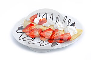 Pancake with strawberry
