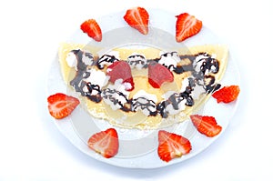 Pancake with strawberry