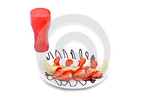 Pancake with strawberry