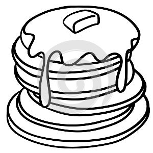 Pancake vector eps illustration by crafteroks photo