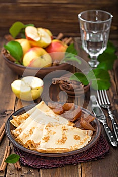 Pancakes with apples