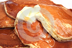Pancakes with Butter and Syrup