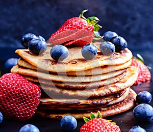 Pancakes with fresh Berries