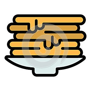 Pancakes icon vector flat