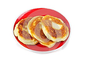 Pancakes isolated on white background