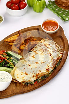 Pancakes with spinach