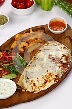 Pancakes with spinach