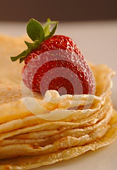 Pancakes with strawberry