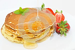 Pancakes with syrup photo