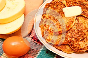 Pancakes from vegetable marrows