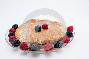 Pancakes with wild fruits