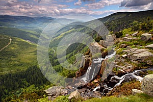 Pancavsky waterfall in Krkonose mountain - Czech republic