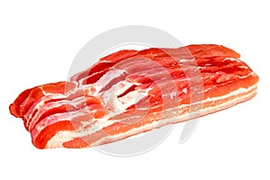 Panceta thin slices of raw pork photo