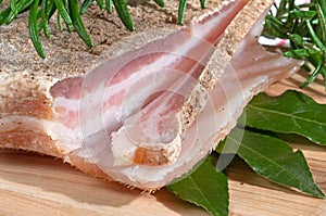 Pancetta with Bay and Rosemary