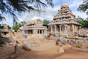 Panch Rathas in Mahabalipuram - India
