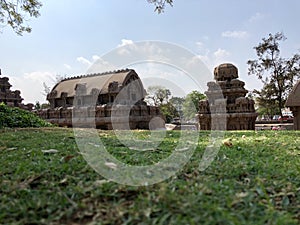 Pancha Rathas complex at Mahabalipuram, Tamilnadu