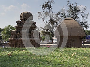 Pancha Rathas complex at Mahabalipuram, Tamilnadu