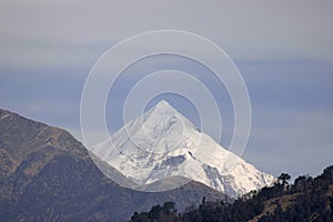 Panchchuli range a group of five snow-capped Himalayan peaks lying at the end of the eastern Kumaon region