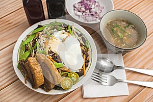 Pancit Batil Patong, a special noodle dish originating from Tuguegarao City. With slices of Lechon Carajay