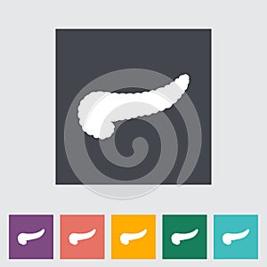 Pancreas flat icon.