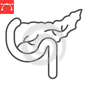 Pancreatitis line icon