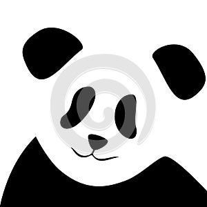 Panda bear silhouette vector illustration