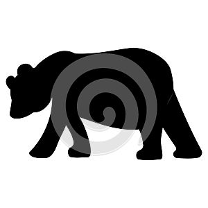 Panda black silhouette Chinese animal Asian bear