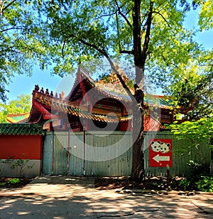 Panda enclosure in Memphis zoo