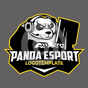 Panda Esport Gaming Logo Template