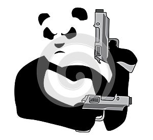 Panda with guns2