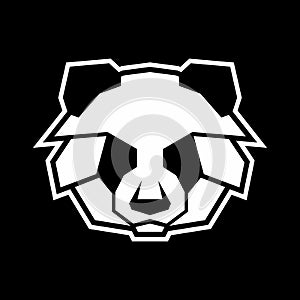 Panda Head Logo Design Vector