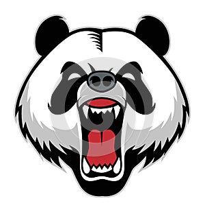 Panda head mascot photo