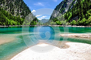 Panda lake at Jiuzhaigou, Sichuan, China