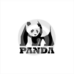 Panda Logo Simple Animal Vector Mascot Asia Bear