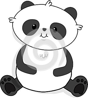 Panda on white