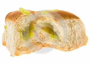 Pandan custard filling bread