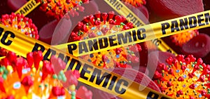 Pandemic of coronavirus COVID-19 public health risk concept