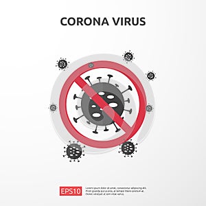 Pandemic Coronavirus outbreak. covid-19 Alert caution attacks danger and public health risk disease. Corona Virus Sign Icon