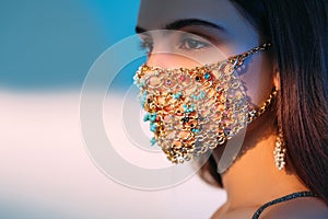 Pandemic fashion oriental jewelry woman chain mask