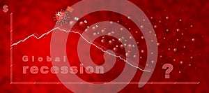 Pandemic global recession ilustration