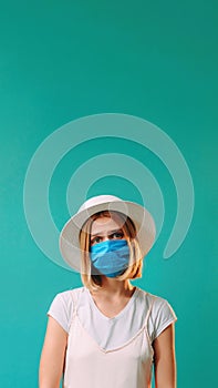 Pandemic hygiene grippe prevention upset woman photo