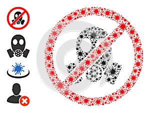 Pandemic Stop Gasmask Collage Icon and Bonus Icons