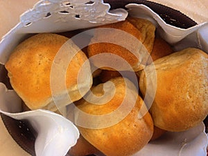 Pandesal in a basket